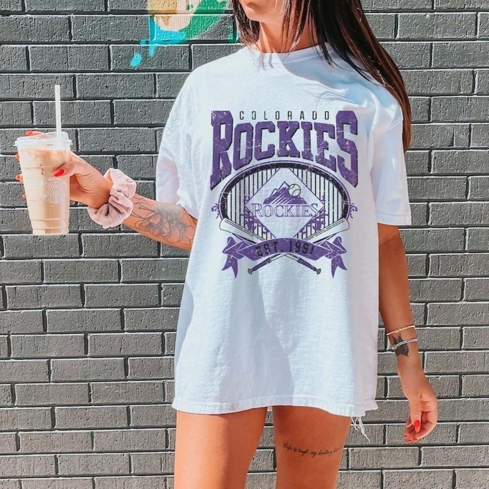 Colorado Rockies Est 1991 T Shirt Mlb Baseball Team Graphic Fan Tee